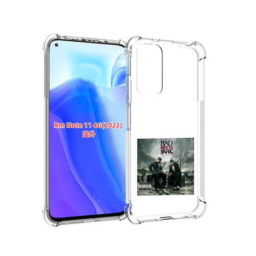 Чехол MyPads Eminem BAD MEETS EVIL – HELL THE SEQUEL для Xiaomi Redmi Note 11 4G ( Глобальная версия ) задняя-панель-накладка-бампер
