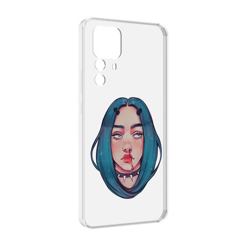 Чехол MyPads грустная-девушка-с-синими-волосами для Xiaomi 12T Pro задняя-панель-накладка-бампер