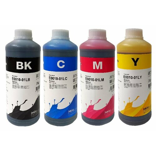 Чернила InkTec (E0010-1L) Premium Ink для Epson 4 цв. по 1000 мл (Bk, C, M, Y) чернила inktec e0010 1l premium ink для epson 4 цв по 1000 мл bk c m y