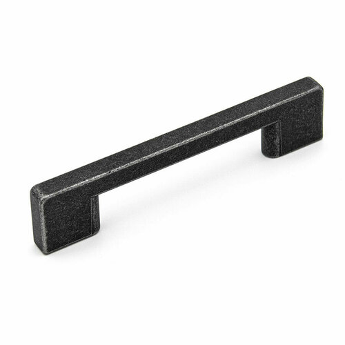 Ручка-скоба мебельная, Polyplast, 0076, Железо черное, 96/124 мм, Неоклассика, Италия