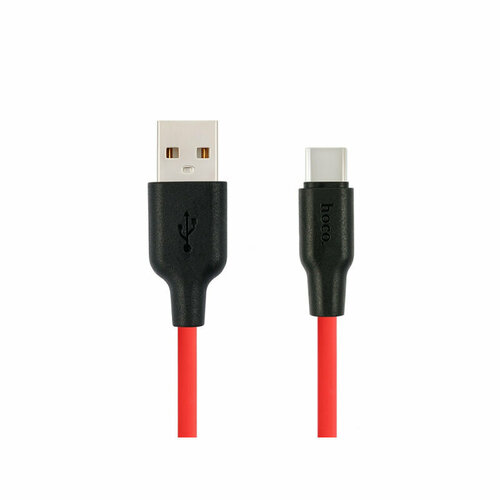 Кабель USB HOCO (X21) Type-C (черно-красный)