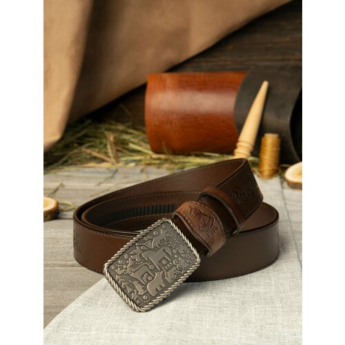 фото Ремень великоросс, размер 120, серый