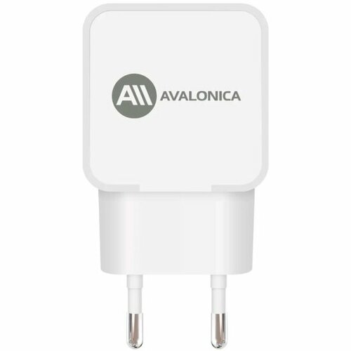 сетевое зарядное устройство mango device black md wch 09b Сетевое зарядное устройство Avalonica AVA-WCH-008, USB-C + USB-A, 20 Вт, 3 A, белый