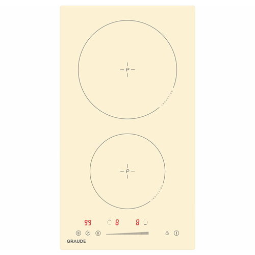 Индукционная варочная панель Graude Premium 288х520 2 зоны нагрева кремовая IK 301 C 2155600₽
