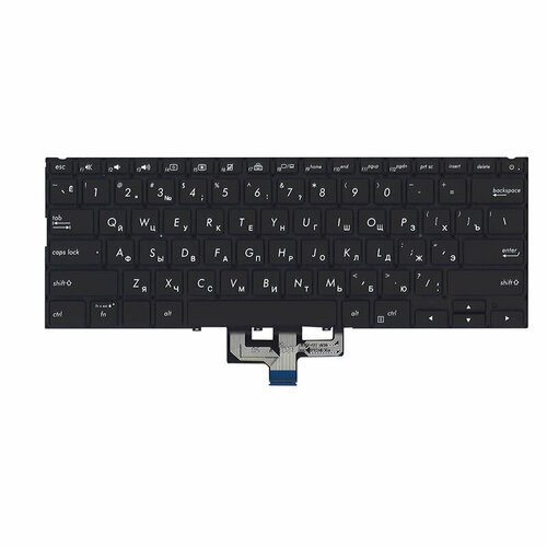 Клавиатура для ноутбука Asus Zenbook 14 UM433DA черная keyboard клавиатура для ноутбука asus zenbook 14 um433da um433iq черная