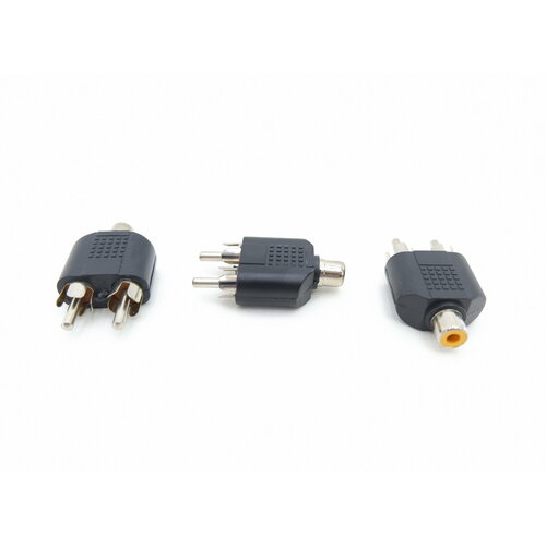 Переходник 1 Rca Male To 2 Rca Female Splitter 2 RCA вилка — Jack 3.5mm розетка