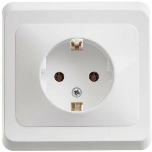 Розетка Systeme Electric (schneider Electric) SCHNEIDER ELECTRIC этюд с заземлением без шторок 16А 250B, белый