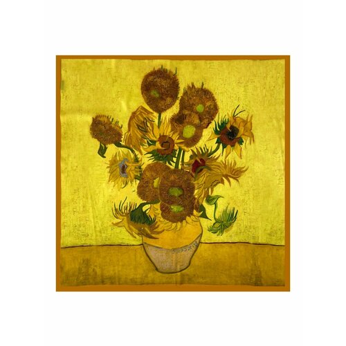 фото Платок ,90х90 см, желтый, зеленый hangzhou weihe trade co., ltd