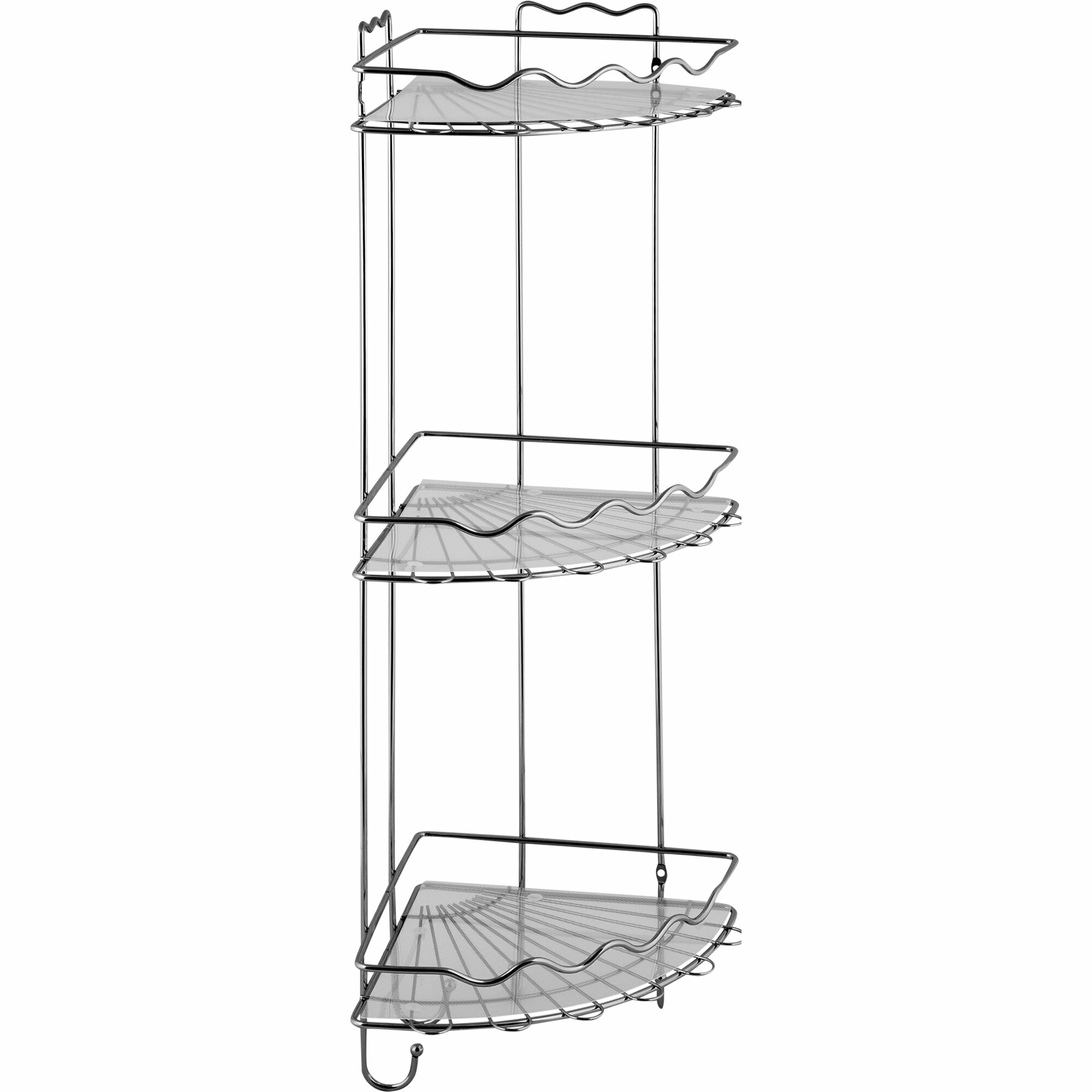 Полка для ванной комнаты Swensa трёхъярусная угловая металл