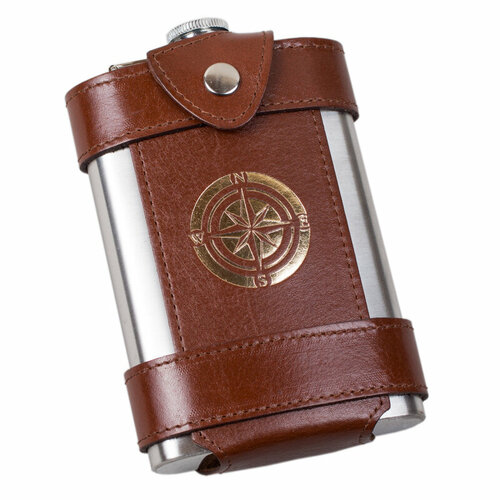 Фляга в чехле из нат. кожи 