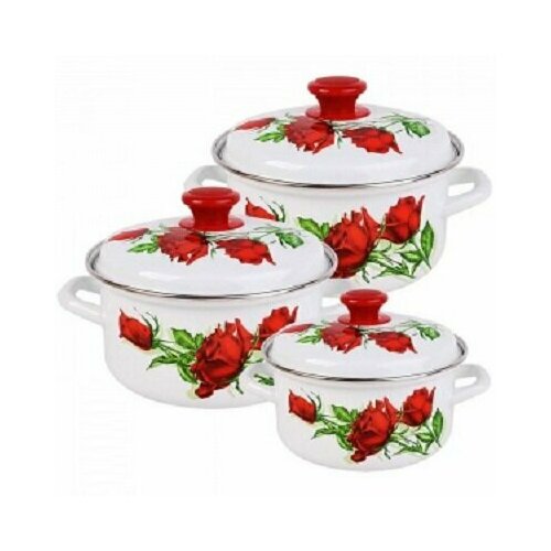 Набор 3 пр. Андорра-1 белый (цилиндр 1,5л, 2,3л, 3л)