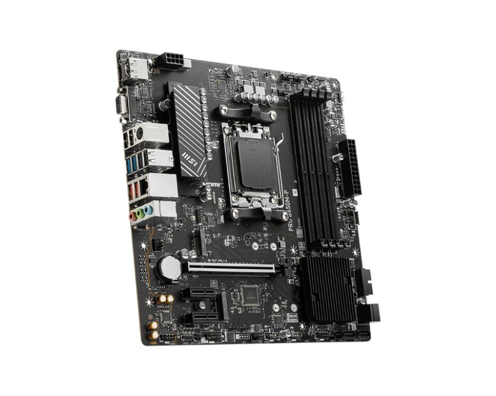 Материнская плата MSI PRO B650M-P B650 AM5 4DDR5 1PCI-Ex16 2PCI-Ex1 2M.2 4SATA3