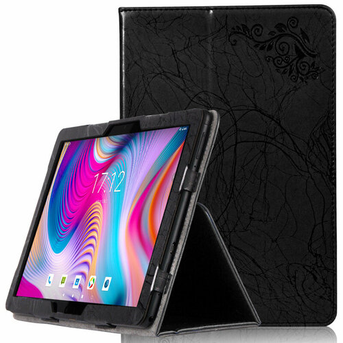 Чехол MyPads Bellissimo modell закрытого типа с узором для планшета Teclast M40 Air / P30 Air / P30 HD с держателем для руки черный натуральная кожа защитное стекло для teclast m40 air teclast p30hd teclast p30 air