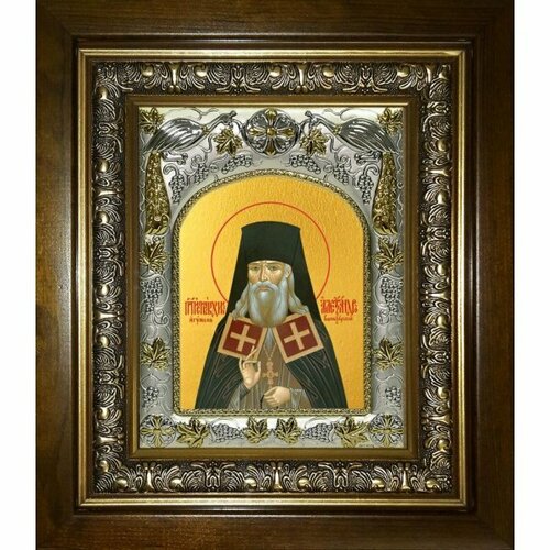 Икона Александр Санаксарский, 14x18 см, в деревянном киоте 20х24 см, арт вк-3610