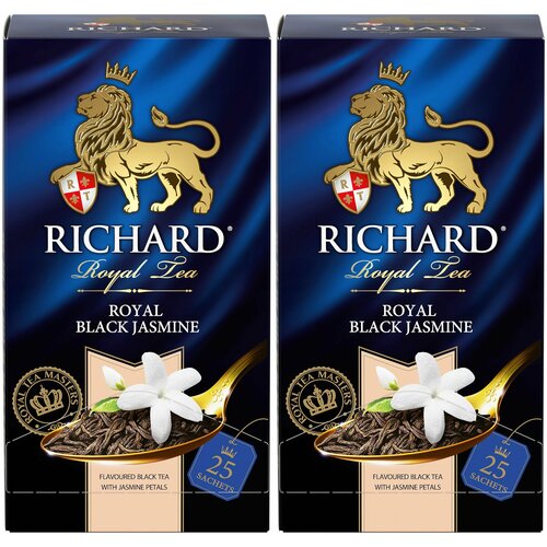 Richard Чай Royal Black Jasmine, 25 пакетиков, 2 шт