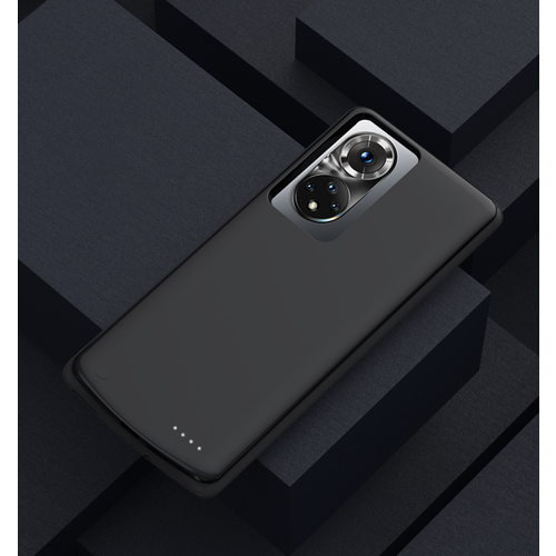 Чехол-бампер MyPads со встроенной батареей-аккумулятором расширенной ёмкости 6800mAh для Huawei Honor 50 Pro черный