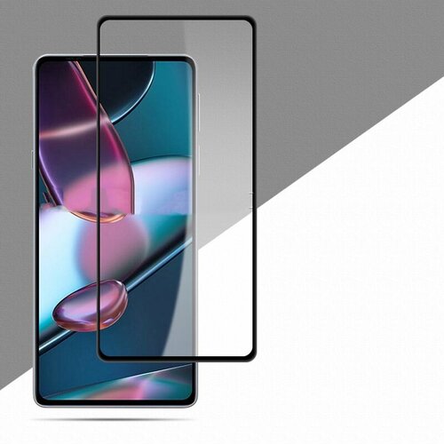 Защитное изогнутое стекло MyPads 5D Forti Glass для Motorola Moto Edge X30 \ Edge 30 Pro с олеофобным покрытием черное ударопрочный чехол mypads бампер пенал для motorola moto edge x30 edge 30 pro синий