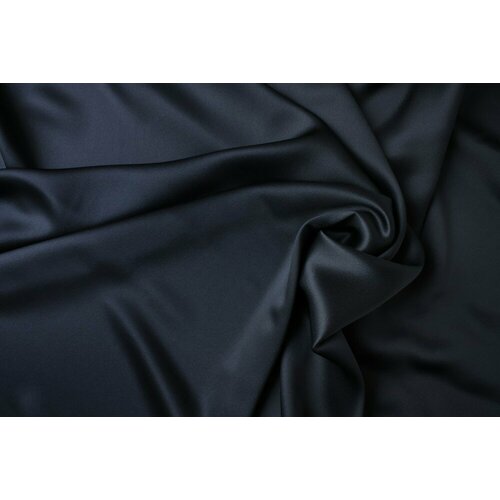 Ткань шелковый атлас темно-синего цвета ткань черный шелковый атлас