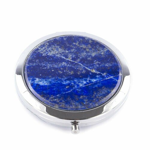 Зеркало из лазурита круглое цвет серебро 121268