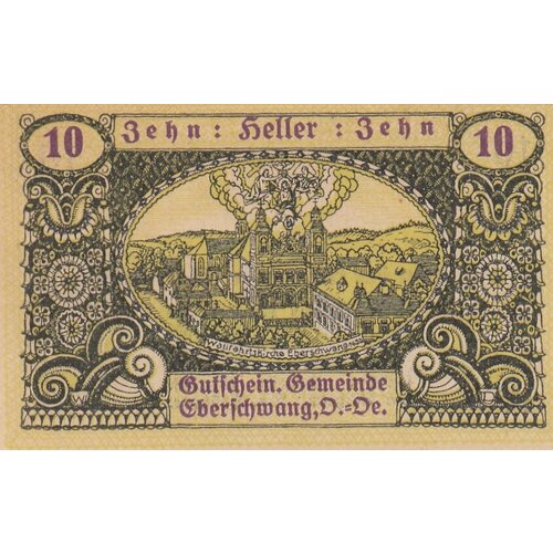 Австрия, Эбершванг 10 геллеров 1920 г. австрия райхерсберг 10 геллеров 1920 г 1