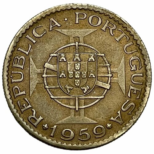 Португальская Индия 3 эскудо 1959 г. клуб нумизмат банкнота 100 эскудо португальской индии 1959 года