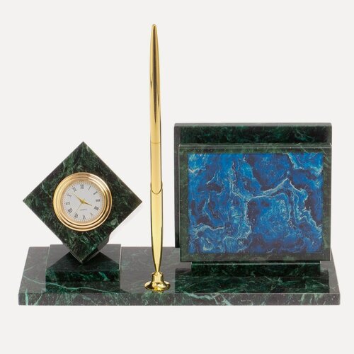 Изображение товара Настольный набор из змеевика с иллюстрацией под лазурит 125566