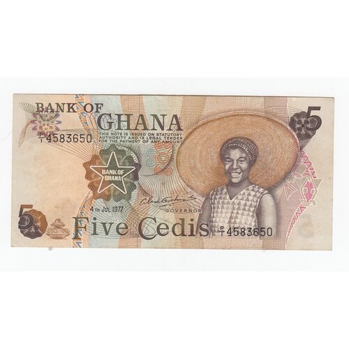Гана 5 седи 4.7.1977 г. банкнота номиналом 5000 седи 2006 года гана