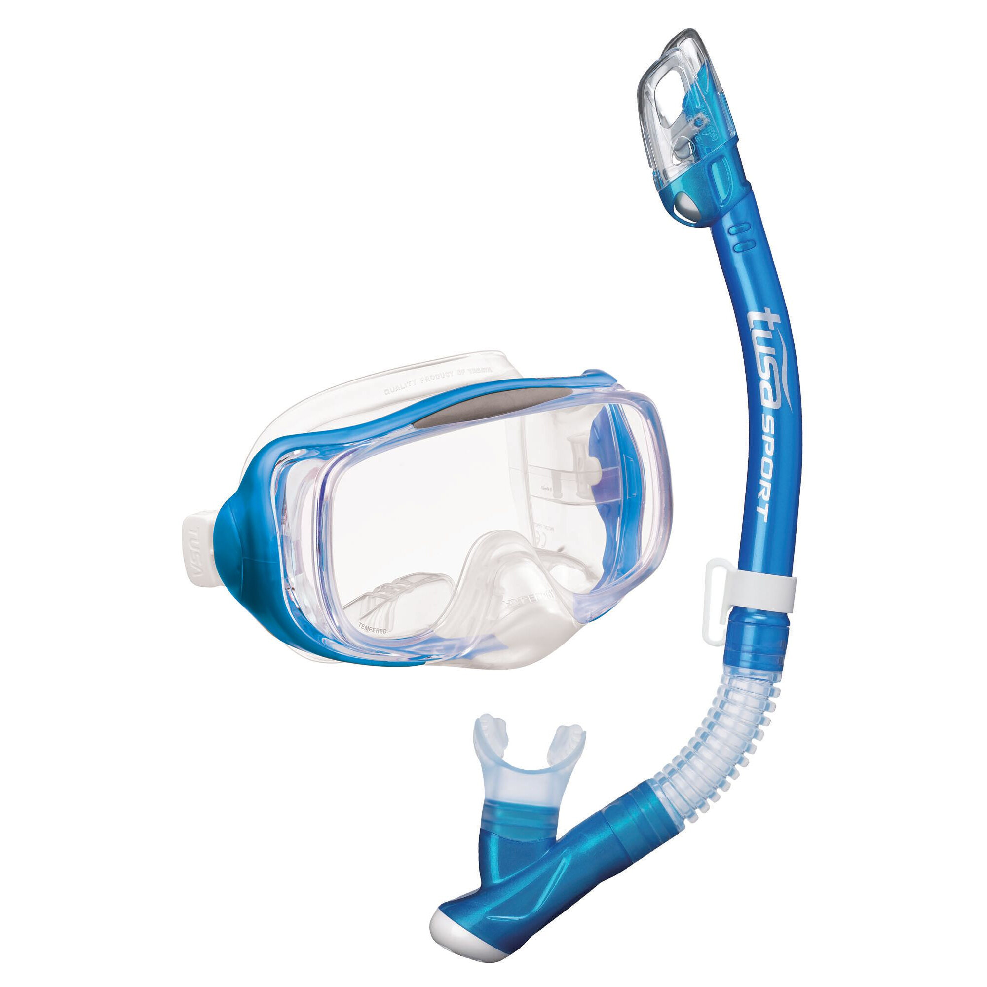 Tusa Комплект маска+трубка UCR-3325P, в сумке прозрачный силикон, FB