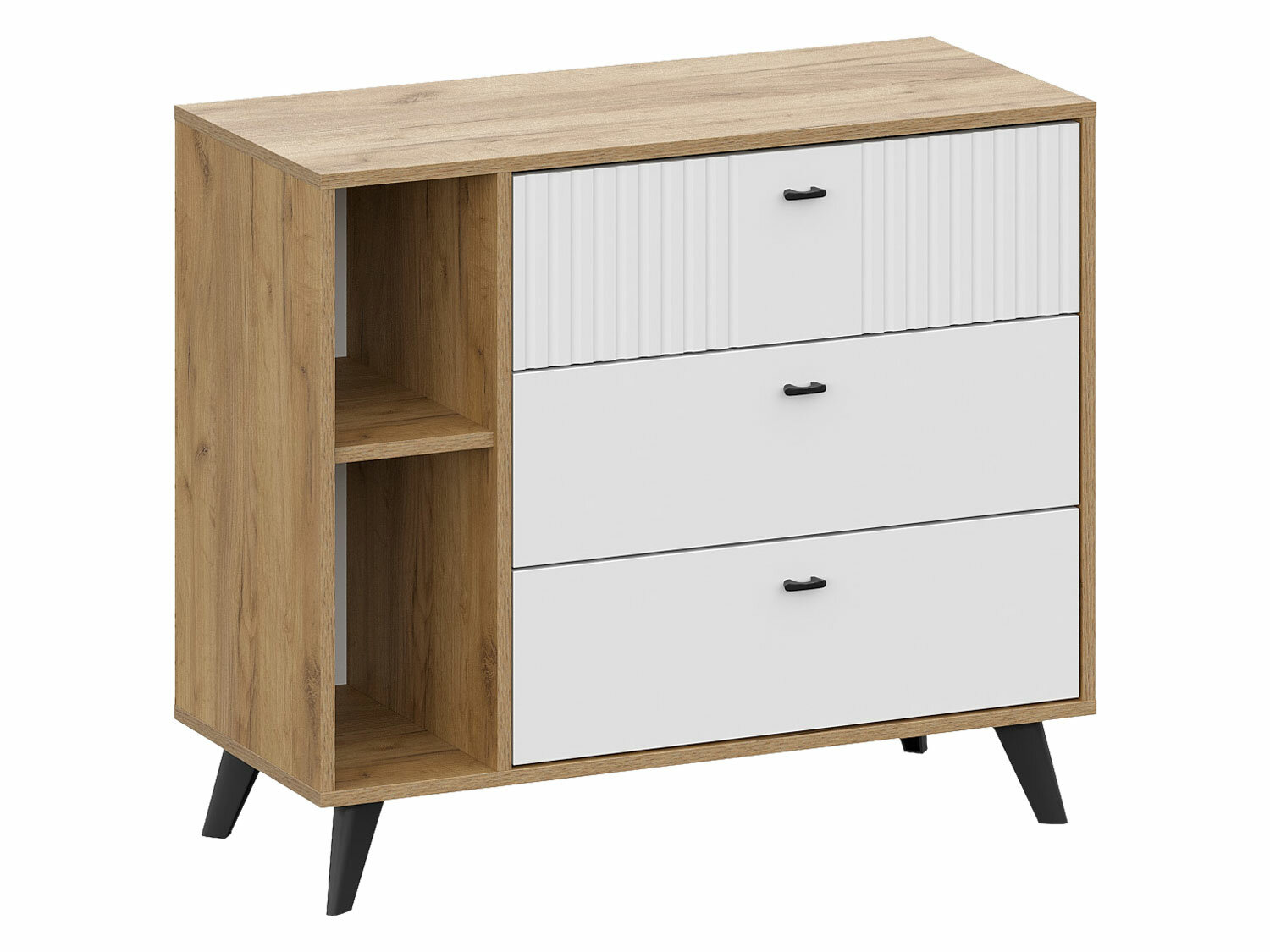 фото Комод СВ-Мебель Милан Дуб золотой / Белый матовый