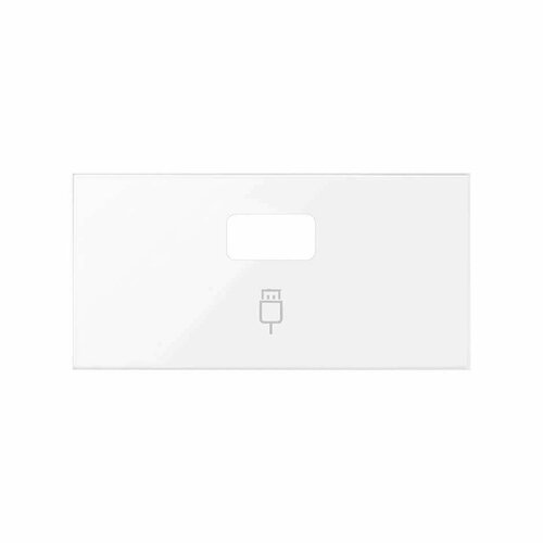 Simon 100 Белый глянец Накладка розетки USB, Simon, арт.10001091-130