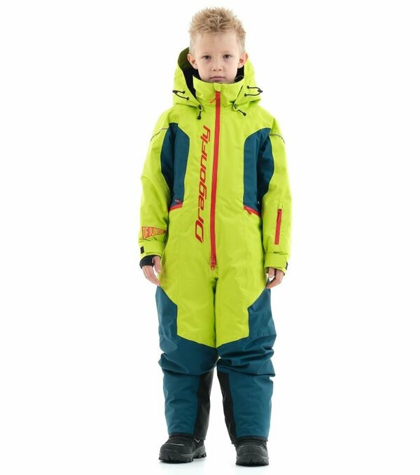 Комбинезон Dragonfly детский, капюшон, карман для ски-пасса, карманы, светоотражающие элементы, утепленный