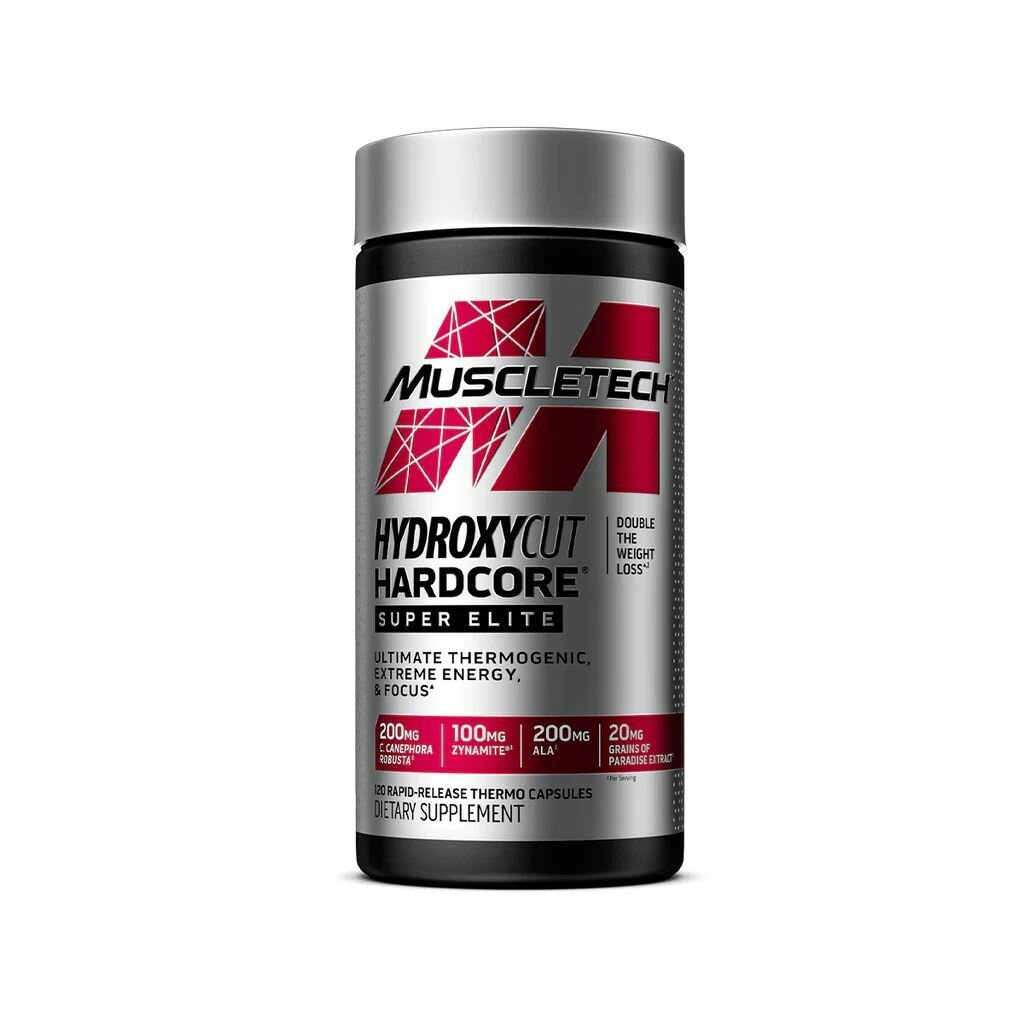 Жиросжигатель MuscleTech Hydroxycut Hardcore Super Elite 100 вегетарианских капсул
