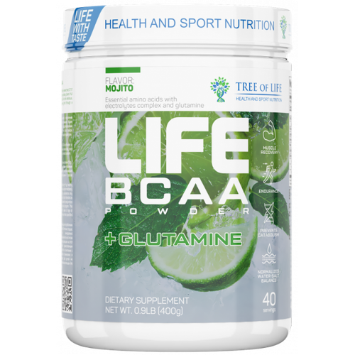 LIFE BCAA Powder 400 gr, 40 порции(й), мохито