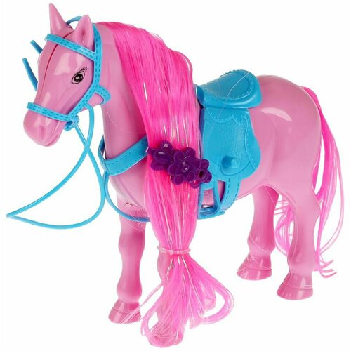 набор игровой лошади для софии для кукол карапуз hy763268 ph s Набор лошадь для Софии 29 см кивает головой, с аксессуарами Цвет Розовый карапуз B1996455PH-RU