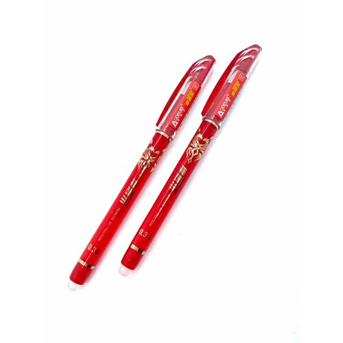 Ручка пиши стирай, красные чернила / Ручки со стираемыми чернилами "Dragons", набор 2 шт.