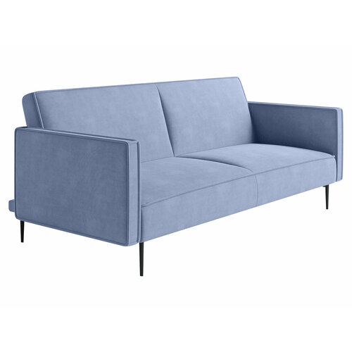 Прямой диван Ваш День Рой Голубой, велюр