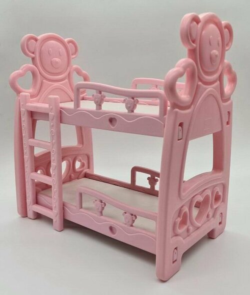 Мебель для кукол TOY MIX Кроватка для куклы светло-розовая РР2015-059