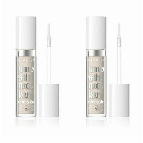 CLARESA Консилер Smooth Maker №02 Light beige, 5 мл, 2 штуки