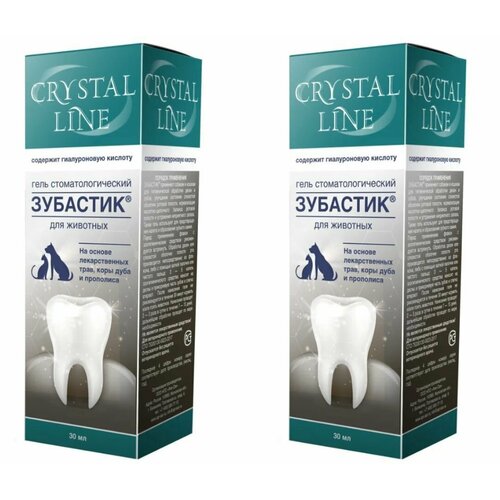 Apicenna Гель стоматологический Crystal line Зубастик, 30 мл, 2 шт уход для животных apicenna гель зубастик