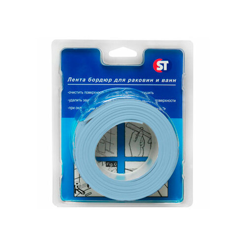 Бордюрная лента для раковины и ванны ST 60 мм 30х30 мм цвет голубой бордюрная лента для сантехники 699₽