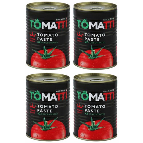 Tomatti Паста томатная 28-30%, 380 г, 4 шт