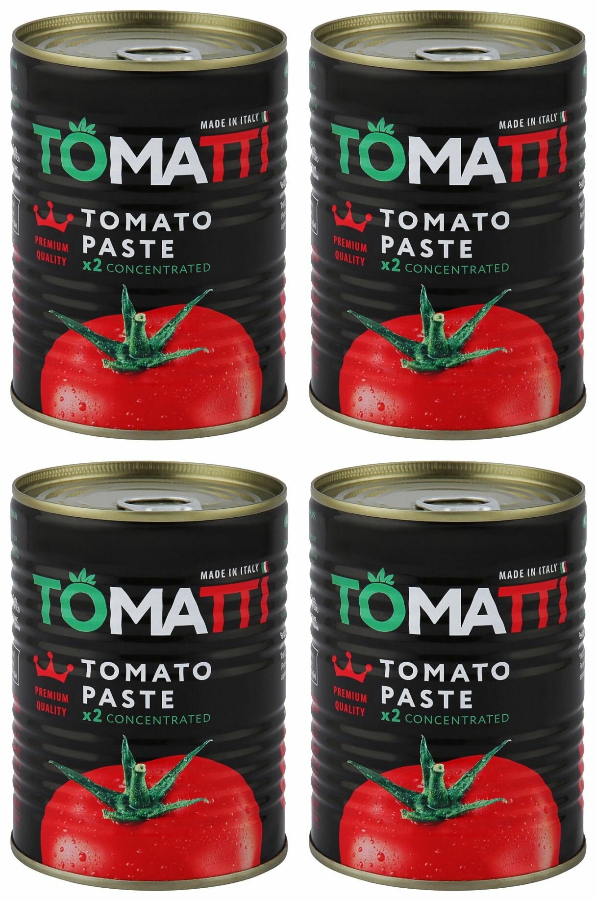 Tomatti Паста томатная 28-30%, 380 г, 4 шт - фотография № 1