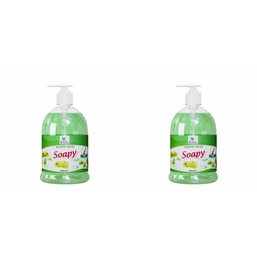 Clean&Green Жидкое мыло Soapy эконом яблоко с дозатором 500 мл, 2 шт