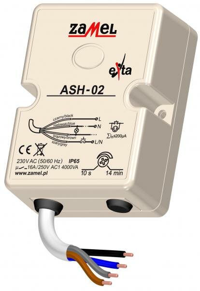 Zamel Таймер лестничный 10с-14мин 16А с функц. антиблокировки IP65 крепление на плату арт. ASH-02
