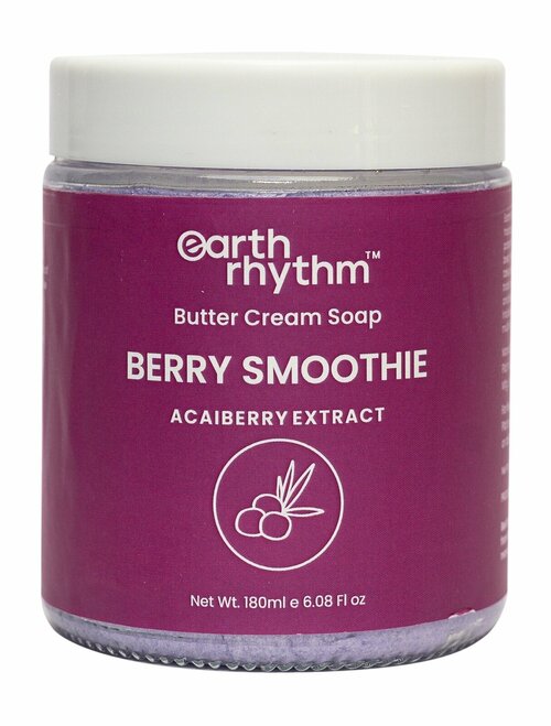 EARTH RHYTHM Berry Smoothie Крем-мыло для тела с ягодами асаи и маслом ши, 180 г