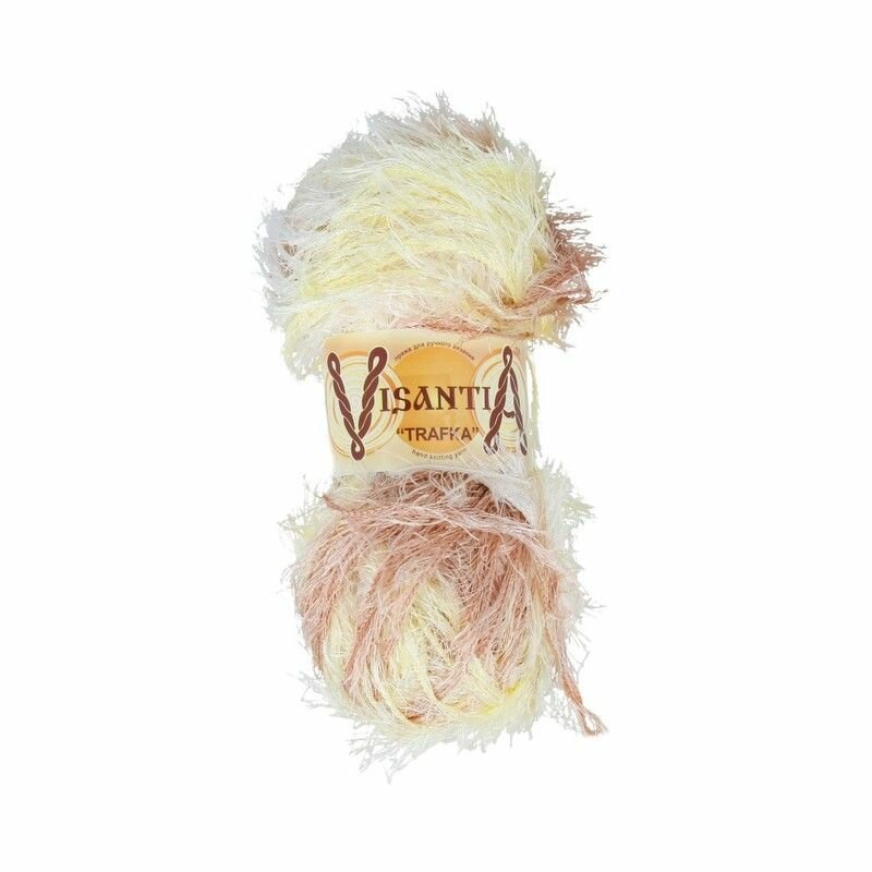 Пряжа для вязания Visantia Trafka 2200 желтый бежевый 100 гр/150 м 100% полиэстер