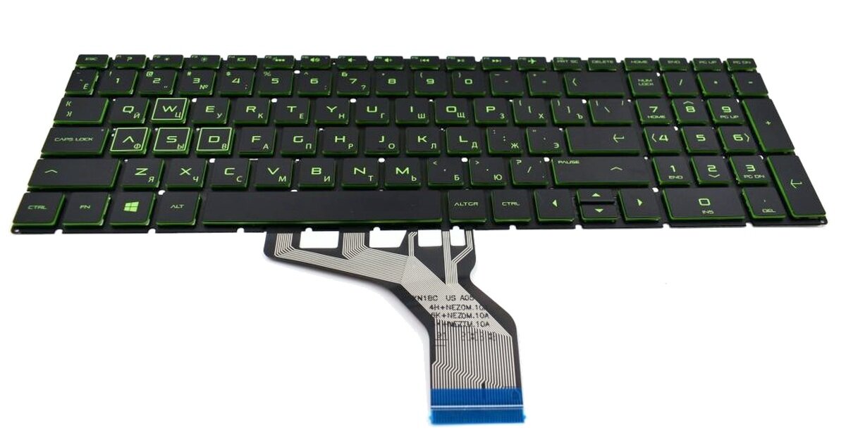Клавиатура для HP Pavilion Gaming 16-a0021ur ноутбука с подсветкой