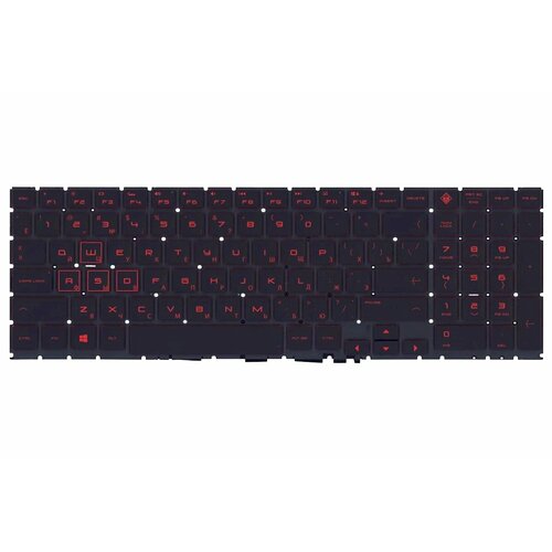 Клавиатура для HP Omen 15-dc1069ur ноутбука с красной подсветкой