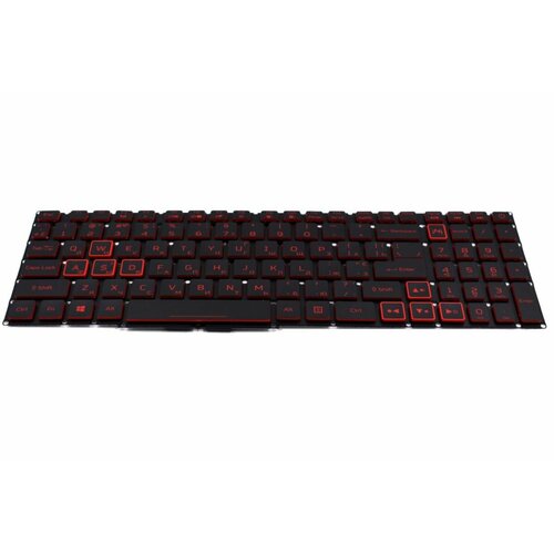Клавиатура для Acer Nitro 5 AN515-43-R27Q ноутбука с красной подсветкой