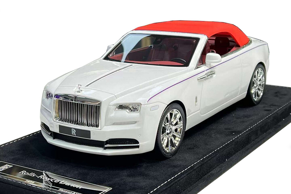 Rolls-royce dawn 2022 white / роллс-ройс давн белый обсидиан (тираж модели 30 экземпляров)